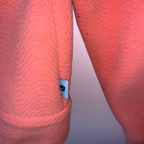 L.L. Bean Pink Soft Quilted Snap Button Zip Front Pullover Top Medium Women’s - Picture 6 of 9